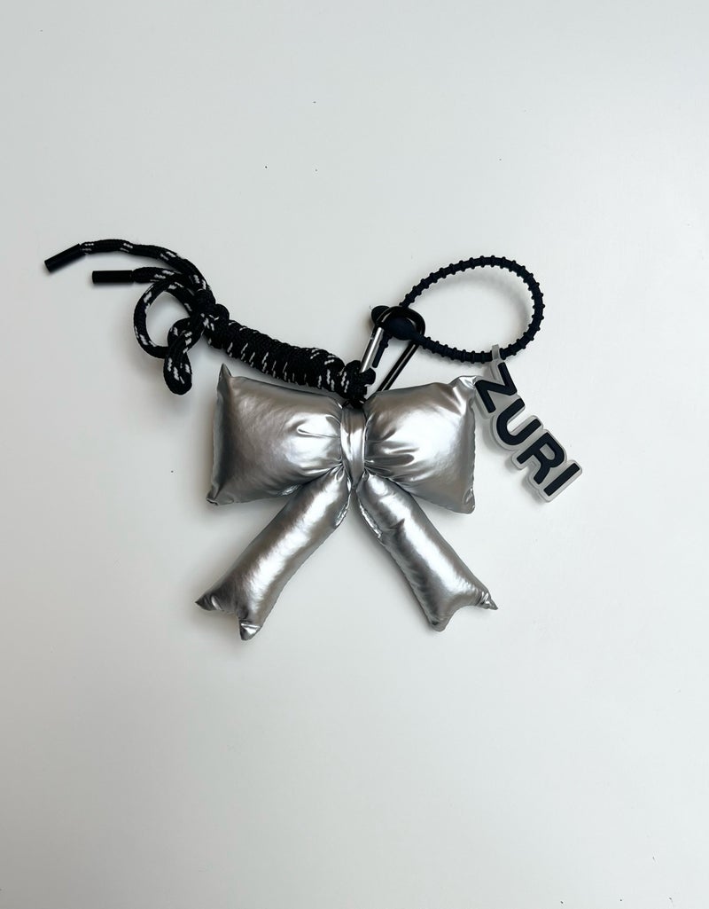 Zuri chain Ribbon charm - silver